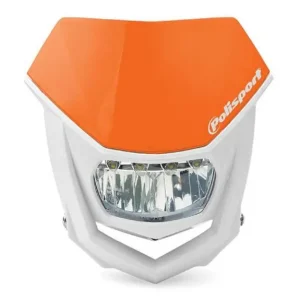 POLISPORT LAMPA PRZEDNIA UNIWERSALNA HALO Z ŻARÓWKĄ LED KOLOR POMARAŃCZOWY KTM Ograniczona ilość