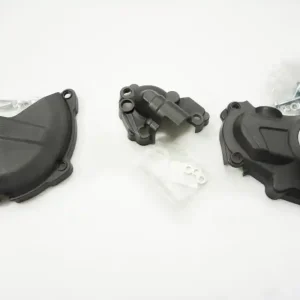 Promocja POLISPORT ZESTAW OSŁONA POKRYWY (DEKLA) ALTERNATORA ORAZ OSŁONA POKRYWY SPRZĘGŁA I OSŁONY POMPY WODY YAMAHA YZ 450F ‘15-‘17 (8460700001+8458400001+8484500001) KOLOR CZARNY