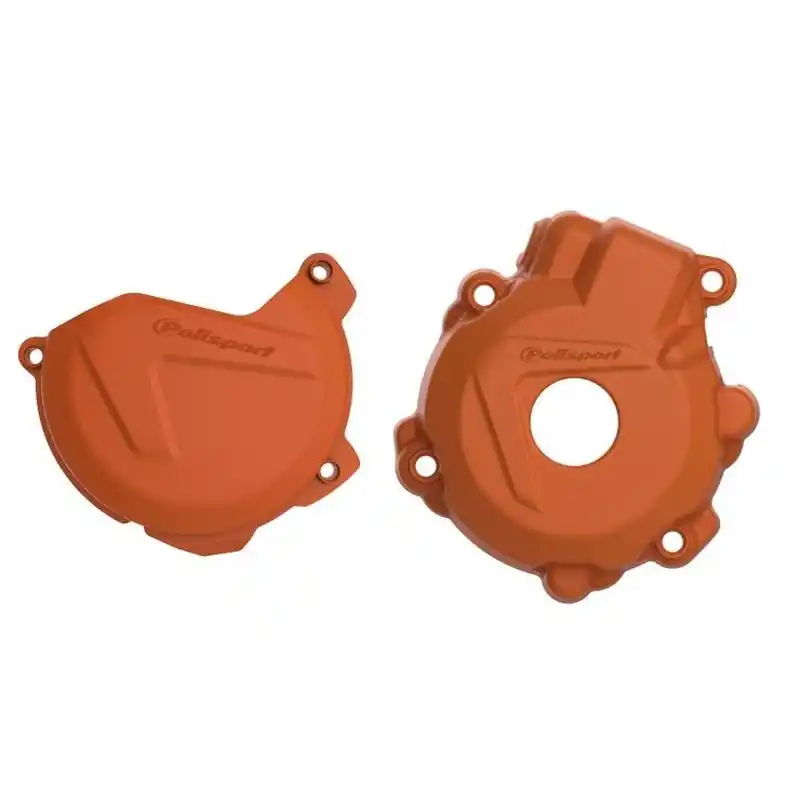 Tylko do końca tygodnia POLISPORT ZESTAW OSŁONA POKRYWY (DEKLA) ALTERNATORA ORAZ OSŁONA POKRYWY SPRZĘGŁA KTM EXCF/XCFW 250/350 `14-16, HUSQVARNA FE 250/350 `14-16 KOLOR POMARAŃCZOWY (8447800002+8461300002)
