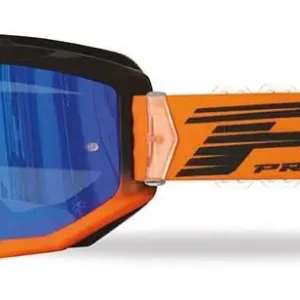 PROGRIP GOGLE PG3201-366 FL ATZAKI KOLOR CZARNY POMARAŃCZOWY FLUO (SZYBA PG3246C NIEBIESKA LUSTRZANA, ANTISCRATCH, ANTI UV) (3201-366 FL) Do wyczerpania zapasów