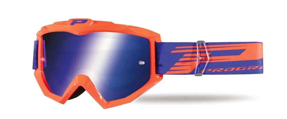 Wysoka jakość PROGRIP GOGLE PG3201-166 FL ATZAKI KOLOR POMARAŃCZOWY FLUO (SZYBA PG3246 NIEBIESKA LUSTRZANA ANTISCRATCH, NO FOG, ANTI UV) (PG3201/18ORF,3201-166 FL,PZ3201AFFL)