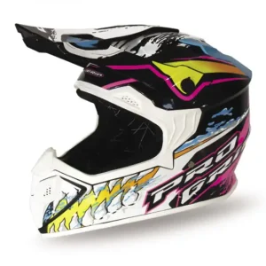 Bestseller PROGRIP 2024/06 KASK CROSS DZIECIĘCY PG3009 JURASSIC JUNIOR/KID KOLOR BIAŁY/CZARNY/RÓŻOWY/SELEDYNOWY ROZM. S (3009-382)