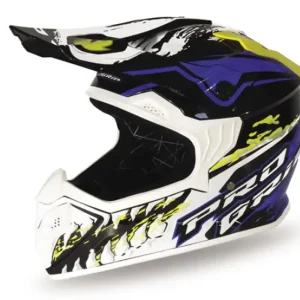 Wyprzedaż PROGRIP 2024/06 KASK CROSS DZIECIĘCY PG3009 JURASSIC JUNIOR/KID KOLOR BIAŁY/NIEBIESKI/ŻÓŁTY FLUO ROZM. S (3009-361)