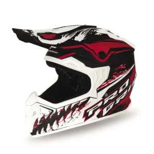 Bezpieczne zakupy PROGRIP 2024/06 KASK CROSS DZIECIĘCY PG3009 JURASSIC JUNIOR/KID KOLOR BIAŁY/CZERWONY/CZARNY MAT ROZM. L (3009-149)
