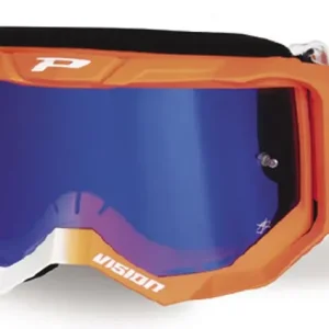 PROGRIP ZZZZ GOGLE PG3300-242 FL VISION KOLOR BIAŁY POMARAŃCZOWY (SZYBA PG3346 NIEBIESKA LUSTRZANA ANTISCRATCH, NO FOG, ANTI UV) Wysoka jakość
