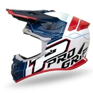 Bestseller PROGRIP 2024/06 KASK 3080 SIZE M PIECES ABS WHITE/BLUE/RED