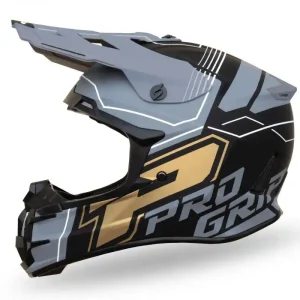 Hit sprzedaży PROGRIP 2024/06 KASK 3080 SIZE S PIECES ABS BLACK/GREY/GOLD MATT