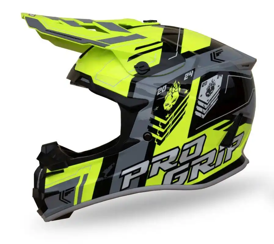 Ostatnia szansa PROGRIP 2024/06 KASK 3080 SIZE XL PIECES ABS YELLOW FL./GREY