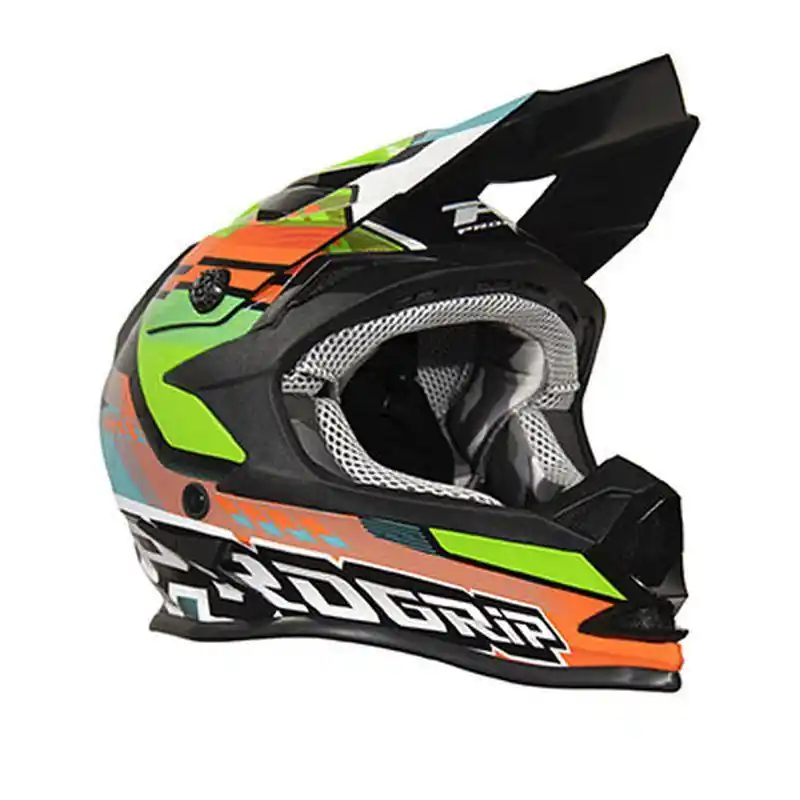 PROGRIP ZZZZ KASK DZIECIĘCY PG3009 JUNIOR/KID KOLOR ZIELONY FLUO POMARAŃCZOWY CZARNY ROZM.S (3009-365) Kup teraz
