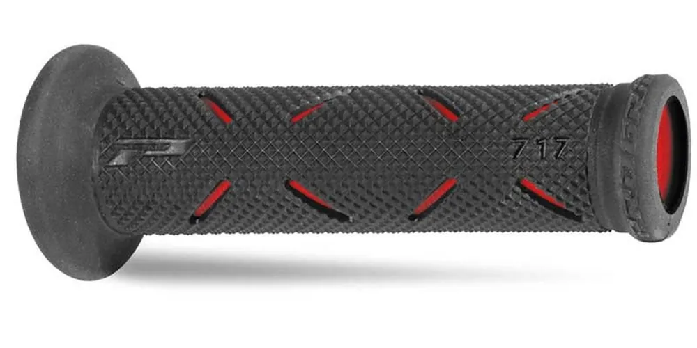PROGRIP MANETKI PG717 ROAD (22+25MM, DŁ.122MM) KOLOR CZARNY/CZERWONY (DWUSKŁADNIKOWE) (717-149) (PG717/6) Hit cenowy