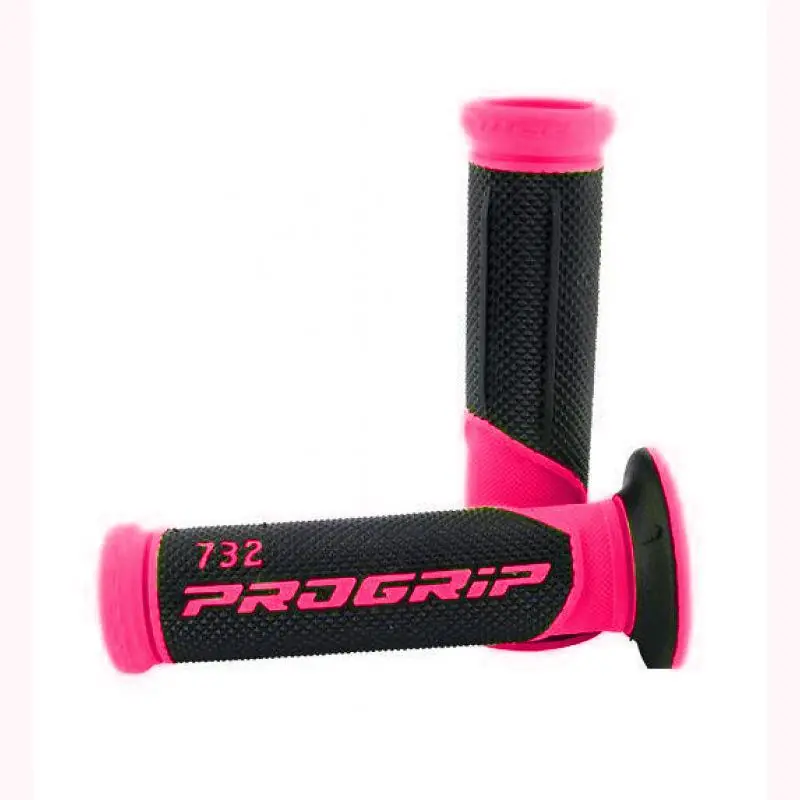 PROGRIP MANETKI PG732 ROAD (22+25MM, DŁ.125MM) KOLOR FUKSJA FLUO/CZARNY (DWUSKŁADNIKOWE) (732-297) (PG732/12) Oferta czasowa