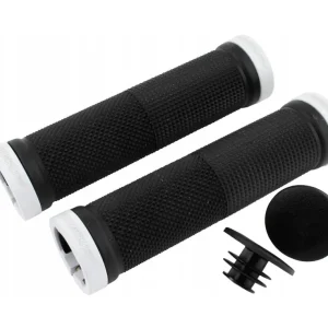 PROGRIP MANETKI PG999 ATV / JET SKI / MTB (22+22MM, DŁ. 120MM) KOLOR CZARNY Z BIAŁĄ BLOKADĄ LOCK-ON (999-101) Obniżka ceny