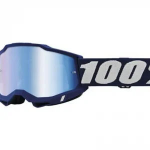 100 PROCENT GOGLE ACCURI 2 DEEPMARINE - MIRROR BLUE LENS KOLOR GRANATOWY/BIAŁY SZYBKA NIEBIESKIE LUSTRO Nowy
