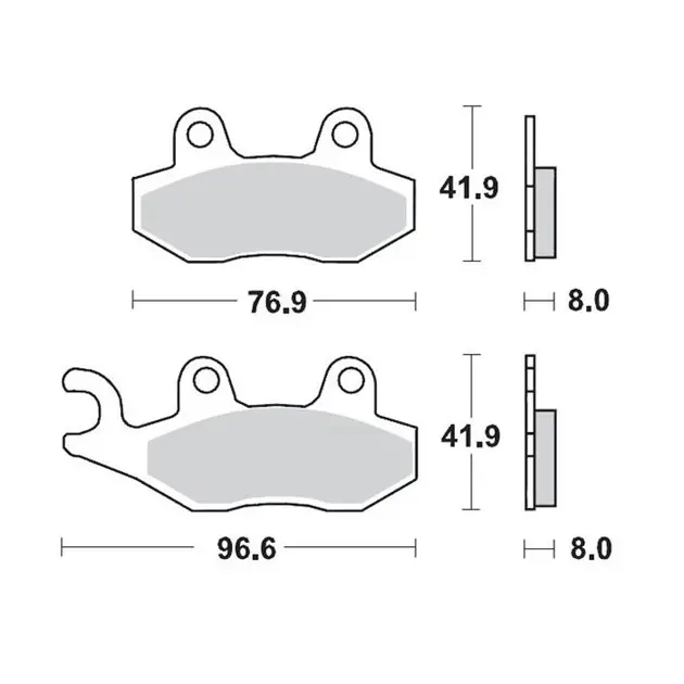 Klocki hamulcowe KH135/KH214 SINTER METAL Kawasaki KX 125-250-500, KDX 200-250, Suzuki Moto-Master M091912 Popularny