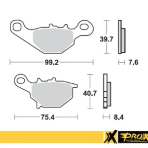 Hit sprzedaży PROX KLOCKI HAMULCOWE KH230 SINTER KAWASAKI KMX 125 ‘99-‘03, SUZUKI RM 80/85 ‘96-‘04 PRZÓD