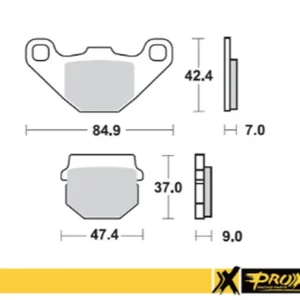 PROX KLOCKI HAMULCOWE KH83 KAWASAKI KX 80 ‘88-‘96, KDX 125 ‘90-‘94, KMX 125 ‘86-‘98, SUZUKI RM 80 ‘86-‘01, RM 85 ‘02-‘04 PRZÓD Sprawdź teraz