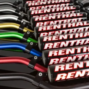 Ostatnie sztuki RENTHAL KIEROWNICA 7/8 CALA (22MM) MX HANDLEBAR SILVER/BLUE RC PADDED KOLOR SREBRNY/NIEBIESKI Z GĄBKĄ