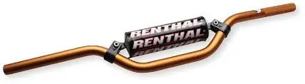 Bezpieczna płatność RENTHAL KIEROWNICA 7/8 CALA (22MM) MX MINI HANDLEBAR ORANGE KTM 85 SX PADDED KOLOR POMARAŃCZOWY Z GĄBKĄ