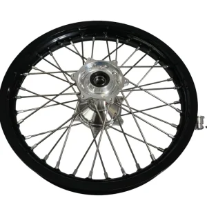 REX WHEELS KOMPLETNE KOŁO TYLNE REX 18 CALI 18 X 2,15 CZARNA FELGA / SREBRNA PIASTA / SREBRNE SZPRYCHY / SREBRNE NYPLE (OŚ 22 MM) DO KTM SX / SXF ‘23-‘26 , EXC / EXCF ‘24-‘26 , HUSQVARNA TC / FC ‘23-‘26 , FE / TE ‘24-‘26 , GAS GAS EC / MC 3X ŁOŻYSKO Szybka wysyłka