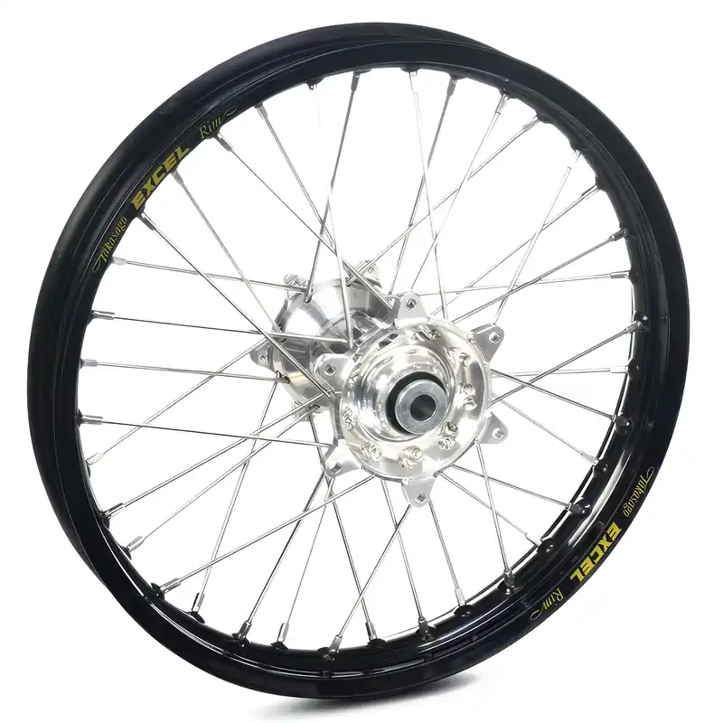 Bezpieczna płatność REX WHEELS KOMPLETNE KOŁO TYLNE REX 19 CALI 19 X 2,15 CZARNA FELGA / SREBRNA PIASTA / SREBRNE SZPRYCHY / SREBRNE NYPLE (OŚ 25MM) DO KTM SX / SXF ‘13-‘22 , HUSQVARNA TC / FC ‘16- , (HIGH 3X ŁOŻYSKO)