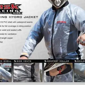 Wyjątkowa oferta RISK RACING WYPRZEDAŻ - HYDRO JACKET KURTKA PRZECIWDESZCZOWA PRZEŹROCZYSTA ROZMIAR L