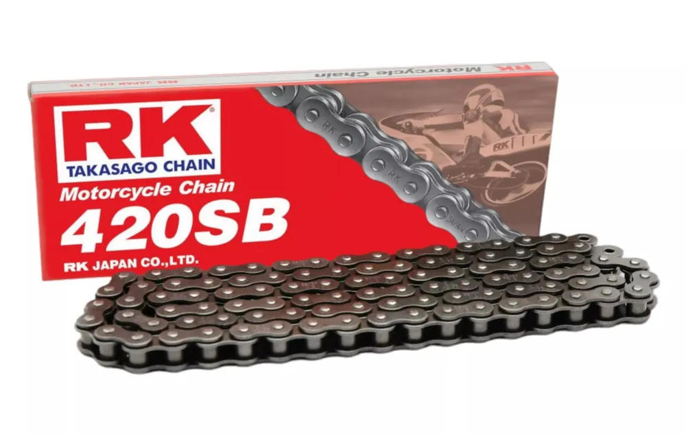 Bestseller RK ŁAŃCUCH NAPĘDOWY 420SB-120 ZAPINKA (CL) W ZESTAWIE KOLOR STANDARD (POJEMNOŚĆ DO 125 CCM) (18,5 KN)