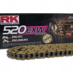RK ŁAŃCUCH NAPĘDOWY 520EXW-120 (XW-RING) ZAKUWKA (CLF) W ZESTAWIE KOLOR STANDARD (POJEMNOŚĆ DO 750 CCM) (34,3 KN) Zniżka