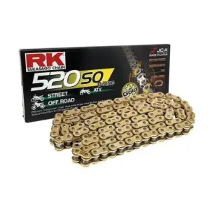 Promocja RK ŁAŃCUCH NAPĘDOWY 520SO-106 (O-RING) ZAKUWKA (CLF) W ZESTAWIE KOLOR ZŁOTY (POJEMNOŚĆ DO 400 CCM) (30,5 KN)