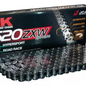 RK ŁAŃCUCH NAPĘDOWY 520ZXW-120 (XW-RING) ZAKUWKA (CLF) W ZESTAWIE KOLOR STANDARD (POJEMNOŚĆ DO 1200 CCM) (42 KN) Oferta limitowana
