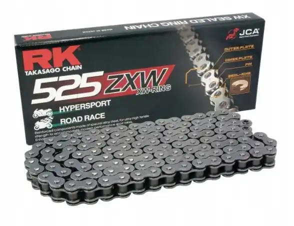 Bezpieczna płatność RK ŁAŃCUCH NAPĘDOWY 525ZXW-110 (XW-RING) ZAKUWKA (CLF) W ZESTAWIE KOLOR STANDARD (POJEMNOŚĆ DO 1300 CCM) (46,4 KN)