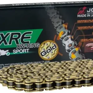 Kup online RK ŁAŃCUCH NAPĘDOWY GB520XRE-128 (XW-RING) ZAKUWKA (CLF) W ZESTAWIE KOLOR ZŁOTY (POJEMNOŚĆ DO 800 CCM) (36,5 KN)