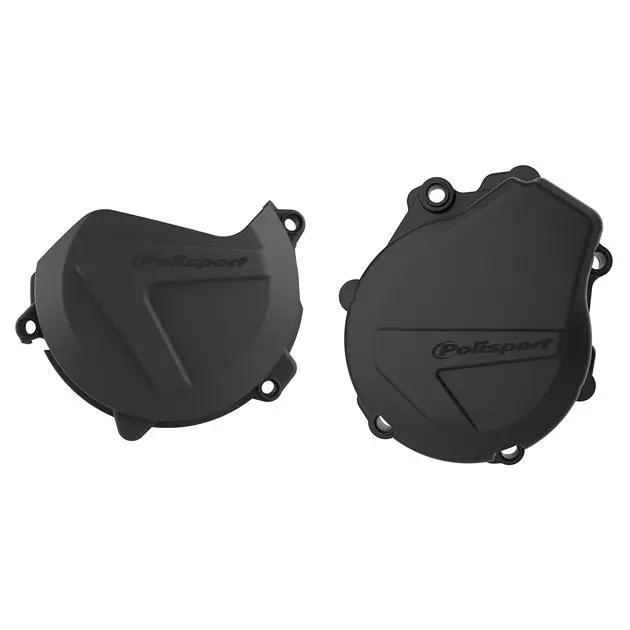 Zestaw osłon pokrywy alternatora, sprzęgła i pompy wody KTM EXC-F/XC-F 450/500, Husqvarna FE 450/501 Czarny Polisport 90991 Zniżka
