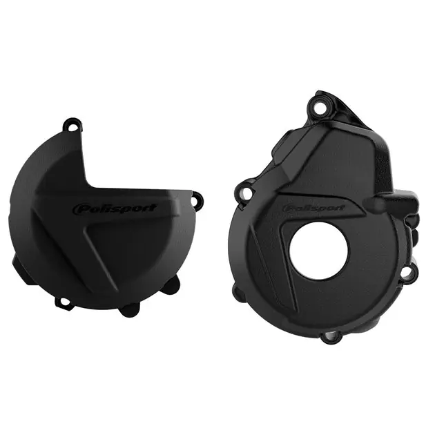 Zestaw osłon pokrywy alternatora, sprzęgła i pompy wody KTM EXC-F/XC-F 250/350, Husqvarna FC 250/350 Czarny Polisport 90982 Zniżka
