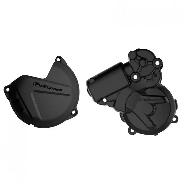 Zestaw osłon pokrywy alternatora i sprzęgła KTM EXC/XCW 250/300, Husqvarna TE 250/350 czarny Polisport 90966 Nowość