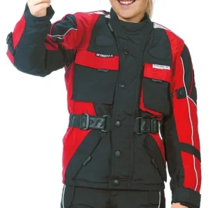Oferta czasowa ROLEFF WIELKA PROMOCJA KURTKA JUNIOR Z MEMBRANĄ WIND-TEX MODEL TASLAN KOLOR CZARNY/CZERWONY ROZMIAR XL/158CM