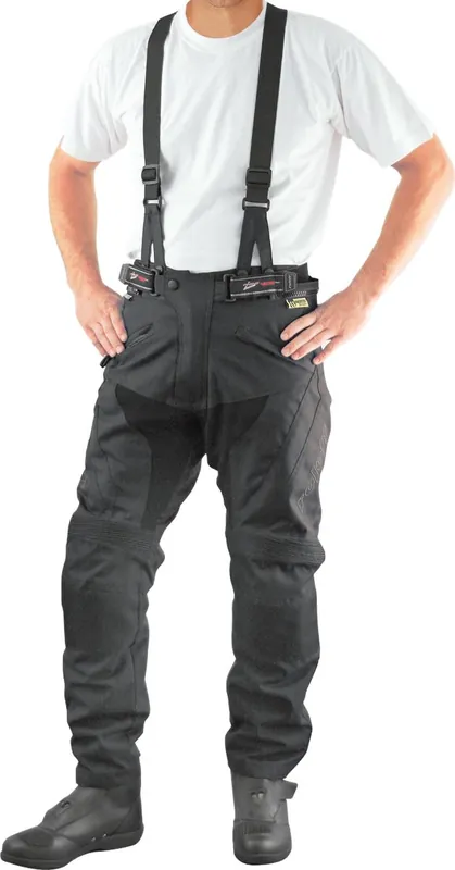 Oferta limitowana ROLEFF WIELKA PROMOCJA SPODNIE TEKSTYLNE Z SZELKAMI Z MEMBRANĄ WIND-TEX I THERMO MODEL RO470 KOLOR CZARNY ROZMIAR M