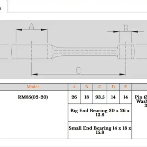 Nowy ROYAL RODS KORBOWÓD (2T) SUZUKI RM 85 (RM85) ‘02-‘23