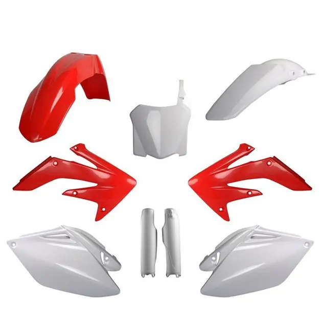 Bezpieczne zakupy Komplet plastików Honda CRF 250R czerwono biały OEM Polisport 91524
