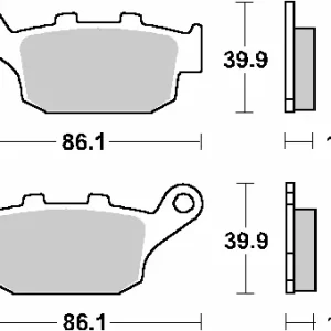 SBS KLOCKI HAMULCOWE KH140 STREET STANDART CERAMIC KOLOR CZARNY Łatwy zwrot