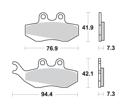 Nowy SBS KLOCKI HAMULCOWE KH194 STREET STANDART CERAMIC KOLOR CZARNY DEDYKOWANY DO YAMAHA DT50 PIAGGIO VESPA 125 APRILIA RX 90 120HF