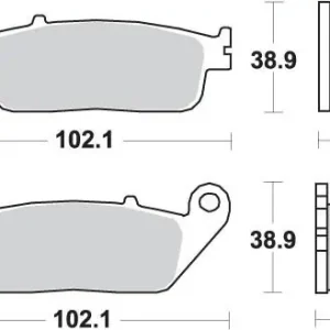SBS KLOCKI HAMULCOWE KH196 STREET STANDART CERAMIC PASUJE DO HONDA CB 500, CTX 700, NC 750, VT 750, XL 600V, PRZÓD Hit sprzedaży