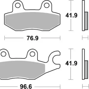 SBS KLOCKI HAMULCOWE KH197 RACING DUAL CARBON KAWASAKI EX 400 NINJA ‘18-‘23, EX 250R NINJA ‘18-‘20 Łatwy zwrot