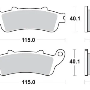 Hit sprzedaży SBS KLOCKI HAMULCOWE KH261 / KH281 STREET PERFORMANCE SINTER KOLOR ZŁOTY PASUJE DO HONDA CBR1000RR, GL1800, VFR800 PRZÓD