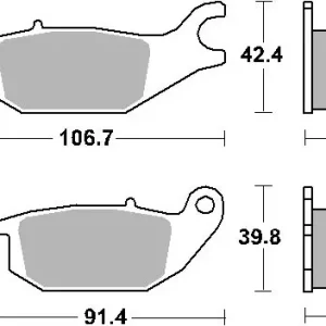 SBS KLOCKI HAMULCOWE KH343 STREET STANDART CERAMIC KOLOR CZARNY PASUJE DO HONDA CBR125/150, XL 125 VARADERO, YAMAHA YZF150 TYŁ Tylko dziś