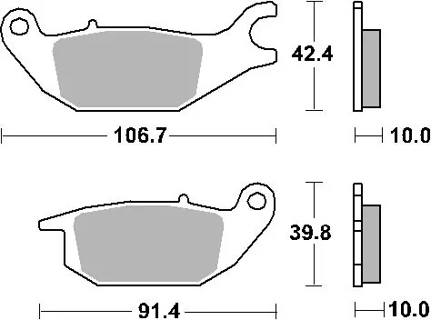 SBS KLOCKI HAMULCOWE KH343 STREET STANDART CERAMIC KOLOR CZARNY PASUJE DO HONDA CBR125/150, XL 125 VARADERO, YAMAHA YZF150 TYŁ Tylko dziś