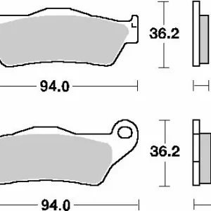 SBS KLOCKI HAMULCOWE KH363 STREET STANDART CERAMIC KOLOR CZARNY PASUJE DO BMW R850/1100/1150/1200, K1200/1300 TYŁ Premium