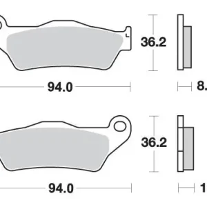Sprawdź teraz SBS KLOCKI HAMULCOWE KH363 STREET PERFORMANCE SINTER KOLOR ZŁOTY PASUJE DO BMW R850/1100/1150/1200, K1200/1300 TYŁ