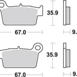 SBS PROMOCJA KLOCKI HAMULCOWE KH367 OFF-ROAD SINTER KOLOR ZŁOTY PASUJE DO YAMAHA YZ/YZF, KAWASAKI KXF, SUZUKI RMZ TYŁ Oferta
