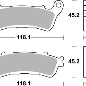 SBS KLOCKI HAMULCOWE KH388/2 STREET PERFORMANCE SINTER KOLOR ZŁOTY HONDA GL 1800 GOLDWING ‘18-‘21 - TYŁ Ekspresowa dostawa