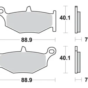 SBS KLOCKI HAMULCOWE KH419 STREET PERFORMANCE SINTER KOLOR ZŁOTY PASUJE DO SUZUKI GSX-R 600/750/1000/1300, DL1000 V-STROM TYŁ Tylko dziś